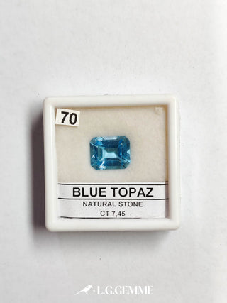 topazio 7.45ct blu rettangolare