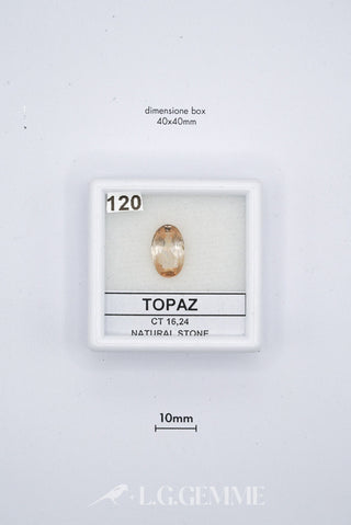 topazio 16.24ct trasparente ovale