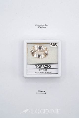 topazio 18.75ct trasparente ovale