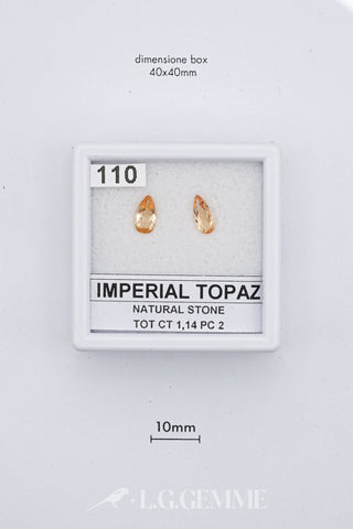 Topazio Imperiale 1,14 carati Pera gemma preziosa