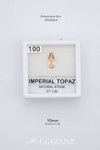 Topazio Imperiale 1,20 carati Pera gemma preziosa