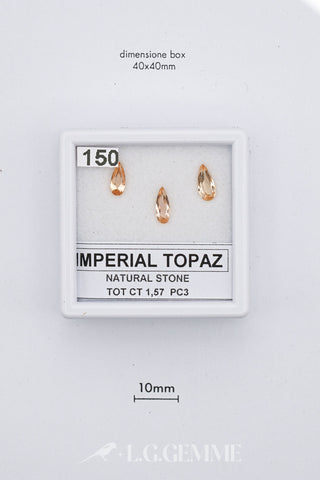 Topazio Imperiale 1,57 carati Pera gemma preziosa