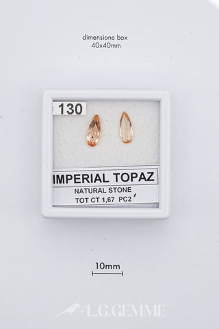 Topazio Imperiale 1,67 carati Pera gemma preziosa