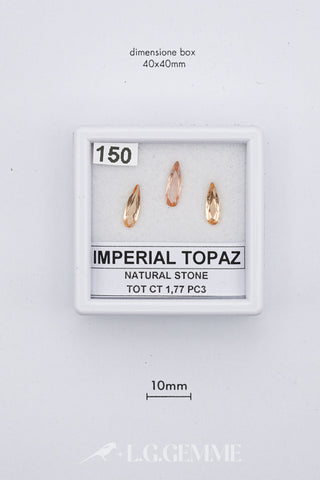 Topazio Imperiale 1,77 carati Pera gemma preziosa
