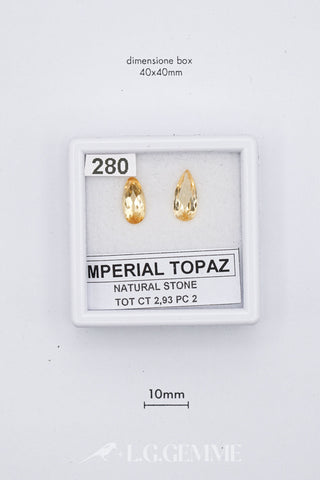 Topazio Imperiale 2,93 carati Pera gemma preziosa