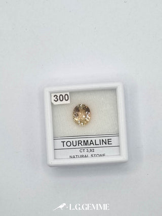 tormalina 3.92ct giallo ovale