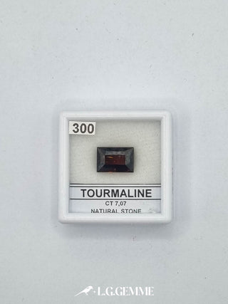 tormalina 7.07ct nero rettangolare