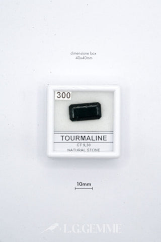 tormalina 9.30ct nero rettangolare