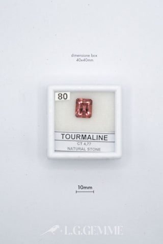 tormalina 4.77ct rosa rettangolare