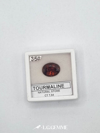 tormalina 7.84ct rosso ovale