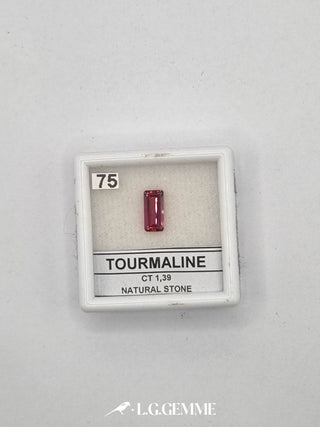 tormalina 1.39ct rosso rettangolare
