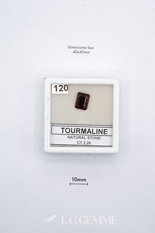 tormalina 2.20ct rosso rettangolare