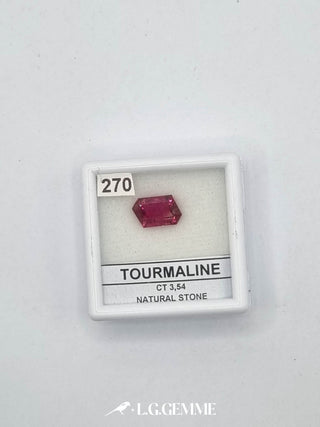 tormalina 3.54ct rosso rettangolare