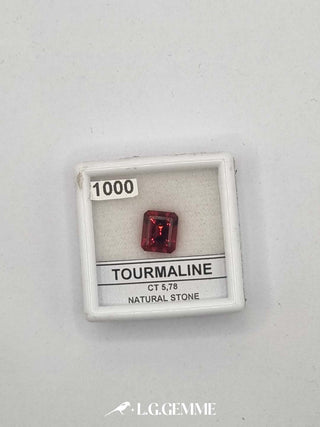 tormalina 5.78ct rosso rettangolare