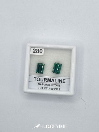 tormalina 3.90ct verde rettangolare