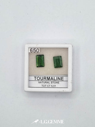 tormalina 5.51ct verde rettangolare