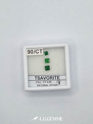 tsavorite 0.95ct verde quadrato