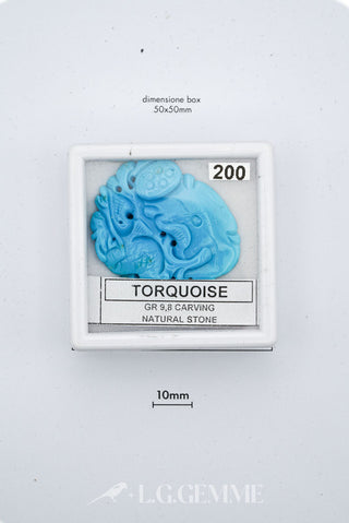 turchese 49.00ct blu forma libera