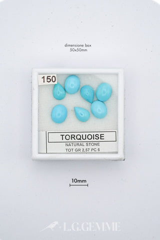 turchese 2.57ct blu goccia