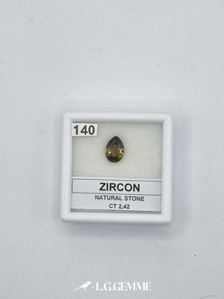 zircone 2.42ct giallo goccia
