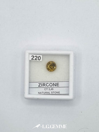 zircone 3.46ct giallo rotondo