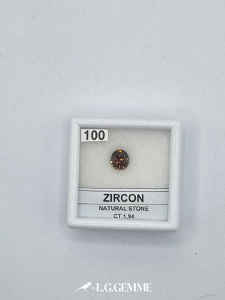 zircone 1.94ct marrone ovale