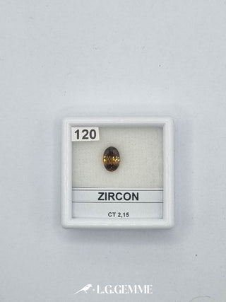 zircone 2.15ct marrone ovale