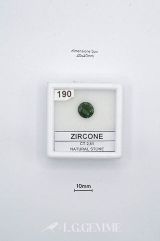 zircone 2.61ct verde taglio brillante