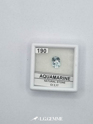 acquamarina 3.17ct trasparente ovale