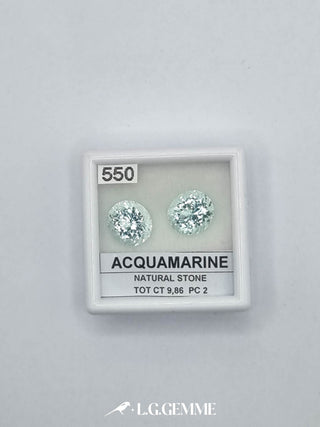 acquamarina 9.86ct trasparente ovale