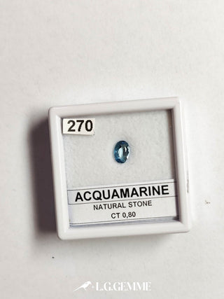 acquamarina 0.80ct blu ovale