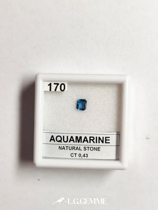 acquamarina 0.43ct blu quadrato