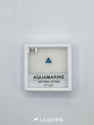 acquamarina 0.27ct blu triangolare