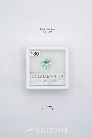 acquamarina 2.82ct blu quadrato