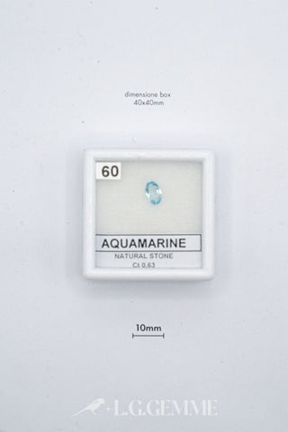 acquamarina 0.63ct blu ovale