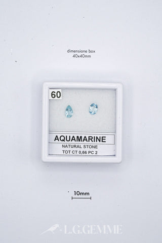 acquamarina 0.66ct blu pera