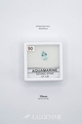 acquamarina 1.20ct blu pera