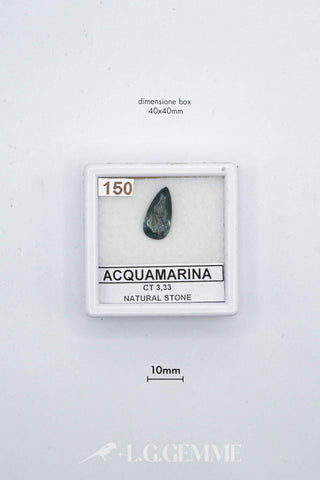 acquamarina 3.33ct blu pera