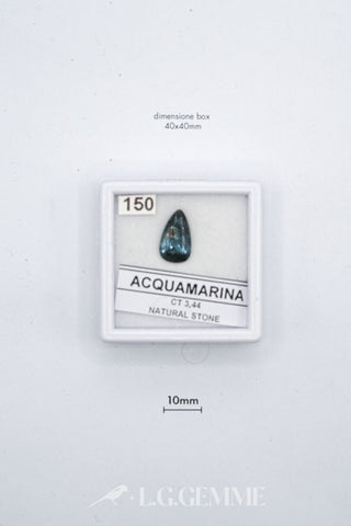 acquamarina 3.44ct blu pera