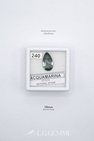 acquamarina 6.73ct blu pera