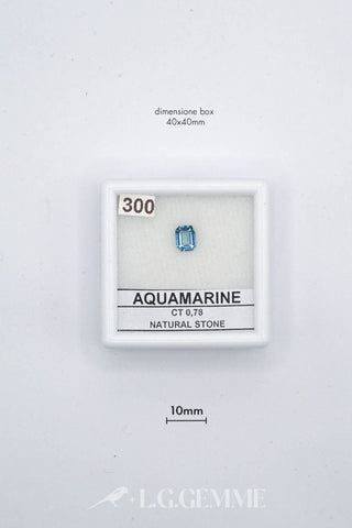 acquamarina 0.78ct blu rettangolare