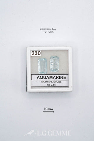 acquamarina 7.56ct blu rettangolare