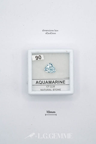 acquamarina 2.25ct blu rettangolare