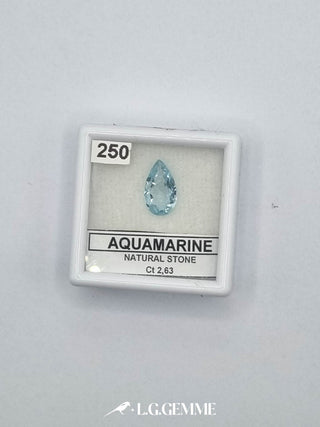 acquamarina 2.63ct trasparente goccia