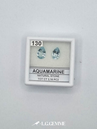 acquamarina 3.16ct trasparente goccia