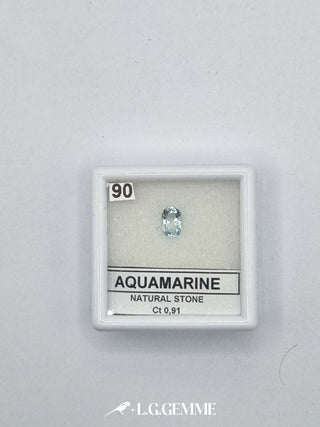 acquamarina 0.91ct trasparente ovale