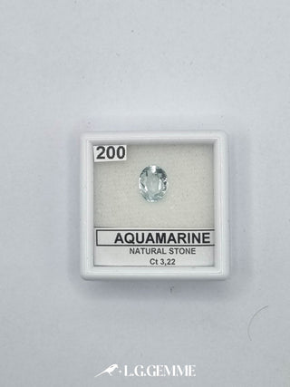 acquamarina 3.22ct trasparente ovale