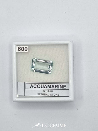 acquamarina 8.93ct trasparente rettangolare
