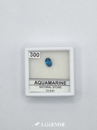 acquamarina 0.91ct blu ovale
