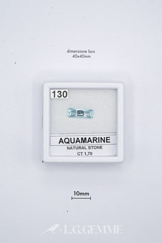 acquamarina 1.70ct blu quadrato